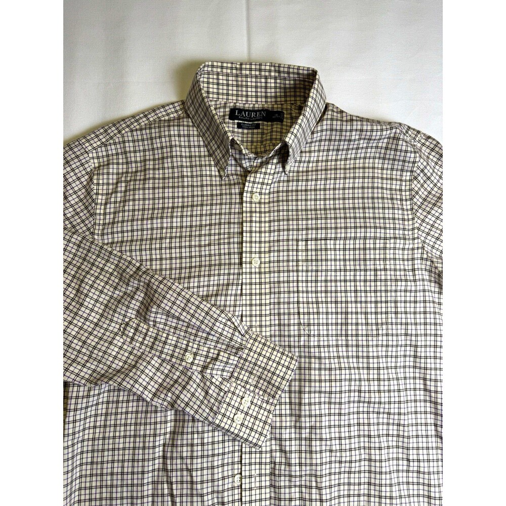 Lauren Ralph Lauren Men’s Classic Fit Non-Iron Check Dress Shirt 16 32/33